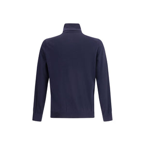 Brunello Cucinelli Blue Wool Oves Aries Turtleneck