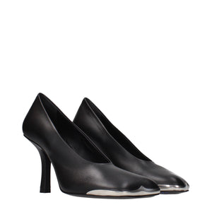 Burberry Black Leather High Heel Pumps