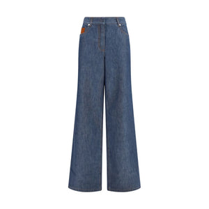 Fendi Blue Cotton Jeans Denim