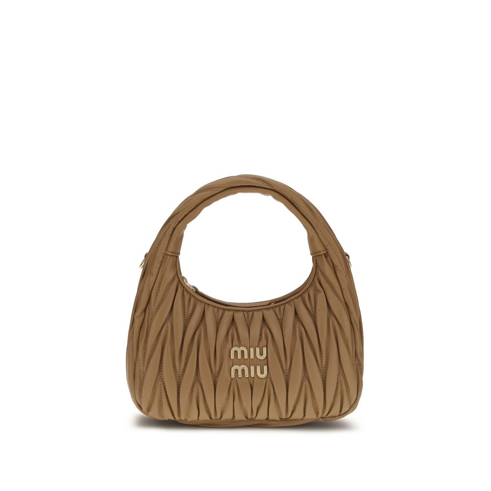 Miu Miu Beige Lamb Ovis Aries Aries Shoulder Bag