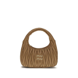 Miu Miu Beige Lamb Ovis Aries Aries Shoulder Bag