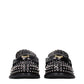 Miu Miu Black Leather Slip-On Loafers