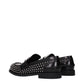 Miu Miu Black Leather Slip-On Loafers
