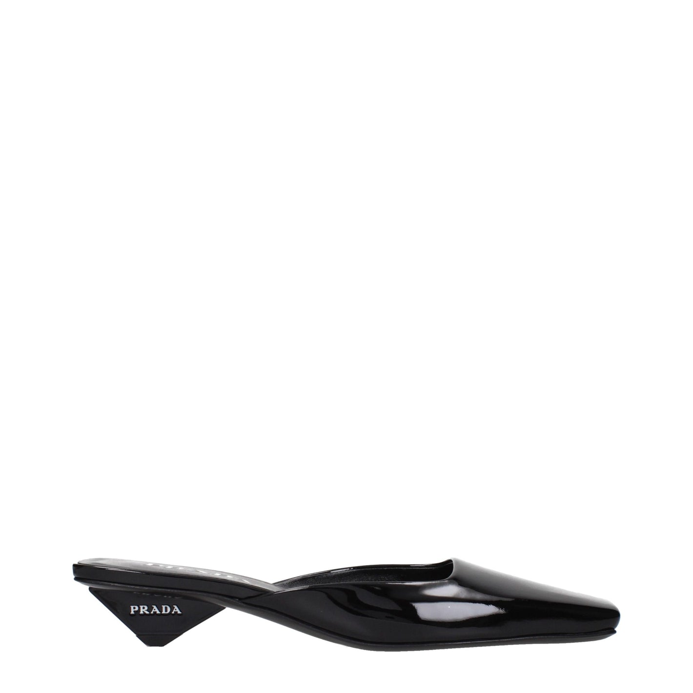 Prada Black Leather Flat Sandals