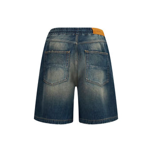 Amiri Blue Cotton Bermuda Shorts