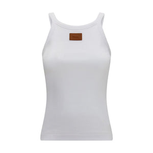 Fendi White Cotton Tank Tops