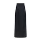 The Row Black Silk Long Skirt