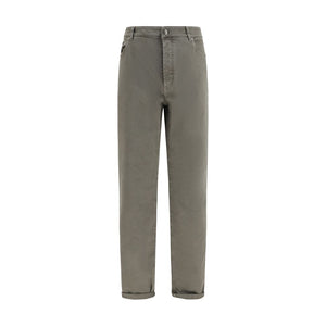 Brunello Cucinelli Bicolor Cotton Jeans Denim