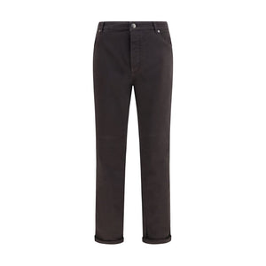 Brunello Cucinelli Brown Cotton Cropped Jeans