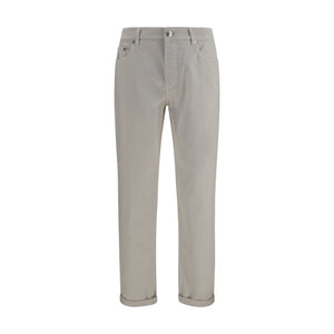 Brunello Cucinelli White Cotton Jeans Denim