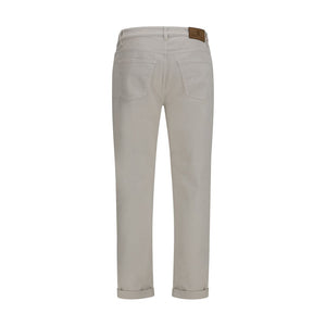 Brunello Cucinelli White Cotton Jeans Denim