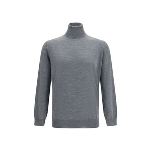 Brunello Cucinelli Gray Wool Oves Aries Turtleneck