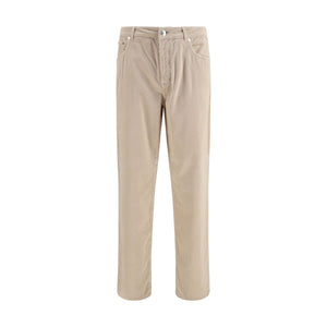 Brunello Cucinelli Beige Cotton Casual Pants