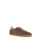 Brunello Cucinelli Beige Calf Leather Bos Taurus Low Top Sneakers