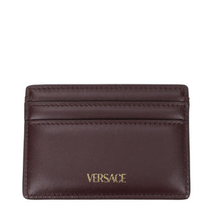 Versace Brown Leather Cardholder