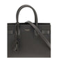 Saint Laurent Gray Calf Leather Bos Taurus Handbag