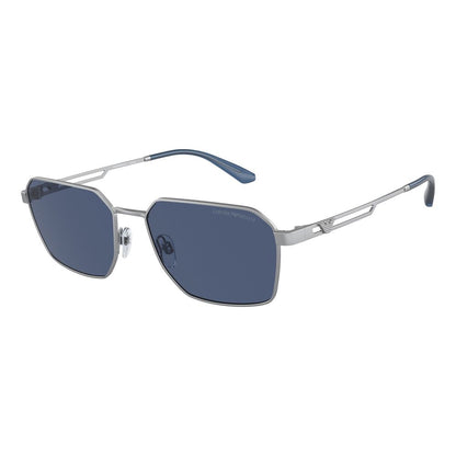 Emporio Armani Gray Metal Sunglasses
