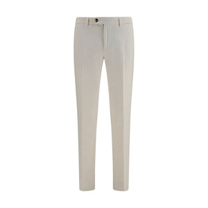 Brunello Cucinelli White Cotton Casual Pants