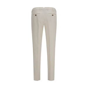 Brunello Cucinelli White Cotton Casual Pants