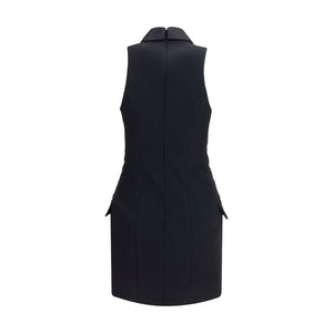 Balmain Black Wool Oves Aries Casual Dress