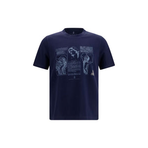 Brunello Cucinelli Blue Cotton T-Shirt