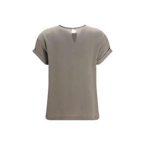 Brunello Cucinelli Beige Elastane Blouse