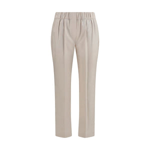 Brunello Cucinelli Beige Cotton Casual Pants