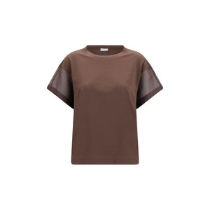 Brunello Cucinelli Brown Cotton T-Shirt