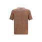 Brunello Cucinelli Brown Linen T-Shirt
