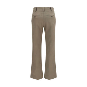 Brunello Cucinelli Brown Cotton Flared Pants