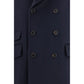 Brunello Cucinelli Blue Wool Oves Aries Coat