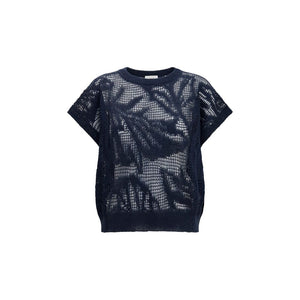 Brunello Cucinelli Blue Linen T-Shirt