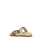 Fendi Brown Raffia Flat Sandals