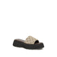 Gucci Beige Fabric Platform Sandals