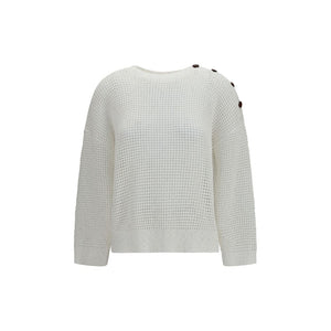 Brunello Cucinelli White Cotton Sweatshirt