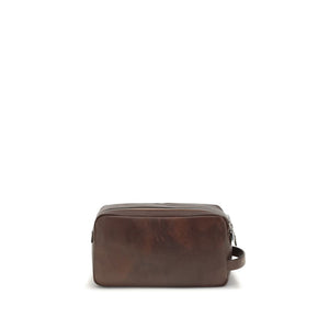 Brunello Cucinelli Brown Calf Leather Bos Taurus Wallet