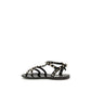 Valentino Garavani Black Rubber Flat Sandals