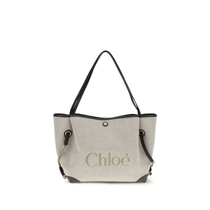 Chloé Gray Cotton Shoulder Bag