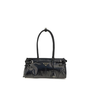 Prada Black Calf Leather Bos Taurus Handbag