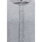 Brunello Cucinelli Blue Silk Dress Shirt