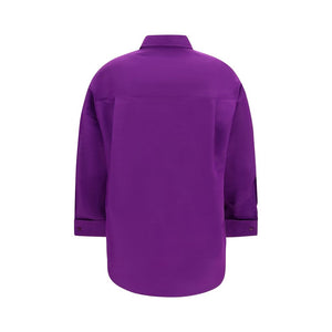 Balenciaga Purple Cotton Dress Shirt