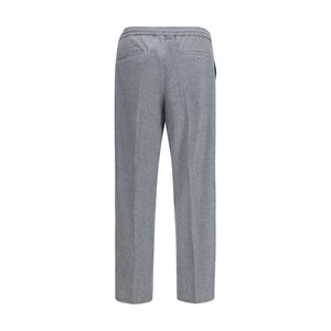 Brunello Cucinelli Gray Wool Oves Aries Casual Pants