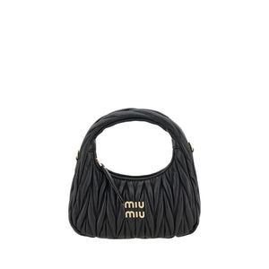 Miu Miu Black Calf Leather Bos Taurus Handbag