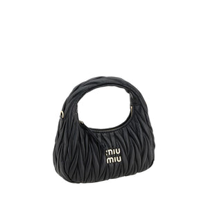 Miu Miu Black Calf Leather Bos Taurus Handbag