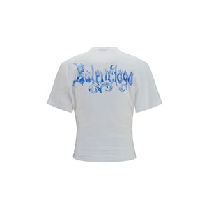 Balenciaga White Cotton T-Shirt