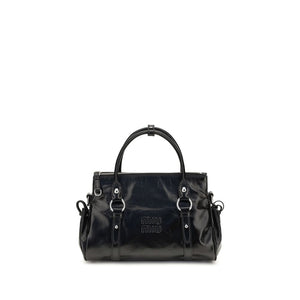 Miu Miu Black Calf Leather Bos Taurus Handbag