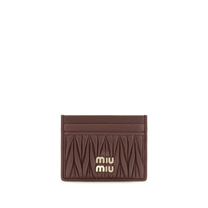 Miu Miu Bordeaux Lamb Ovis Aries Aries Wallet