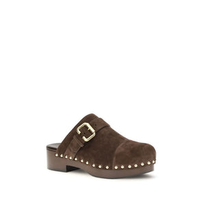 Chloé Brown Calf Leather Bos Taurus Clogs