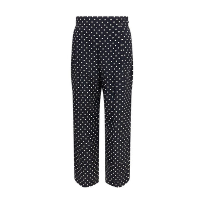 Valentino Garavani Black Silk Cropped Pants