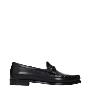 Celine Black Leather Slip-On Loafers